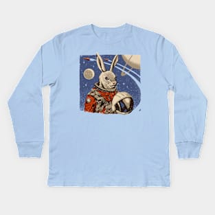 Cosmonaut Space Rabbit Kids Long Sleeve T-Shirt